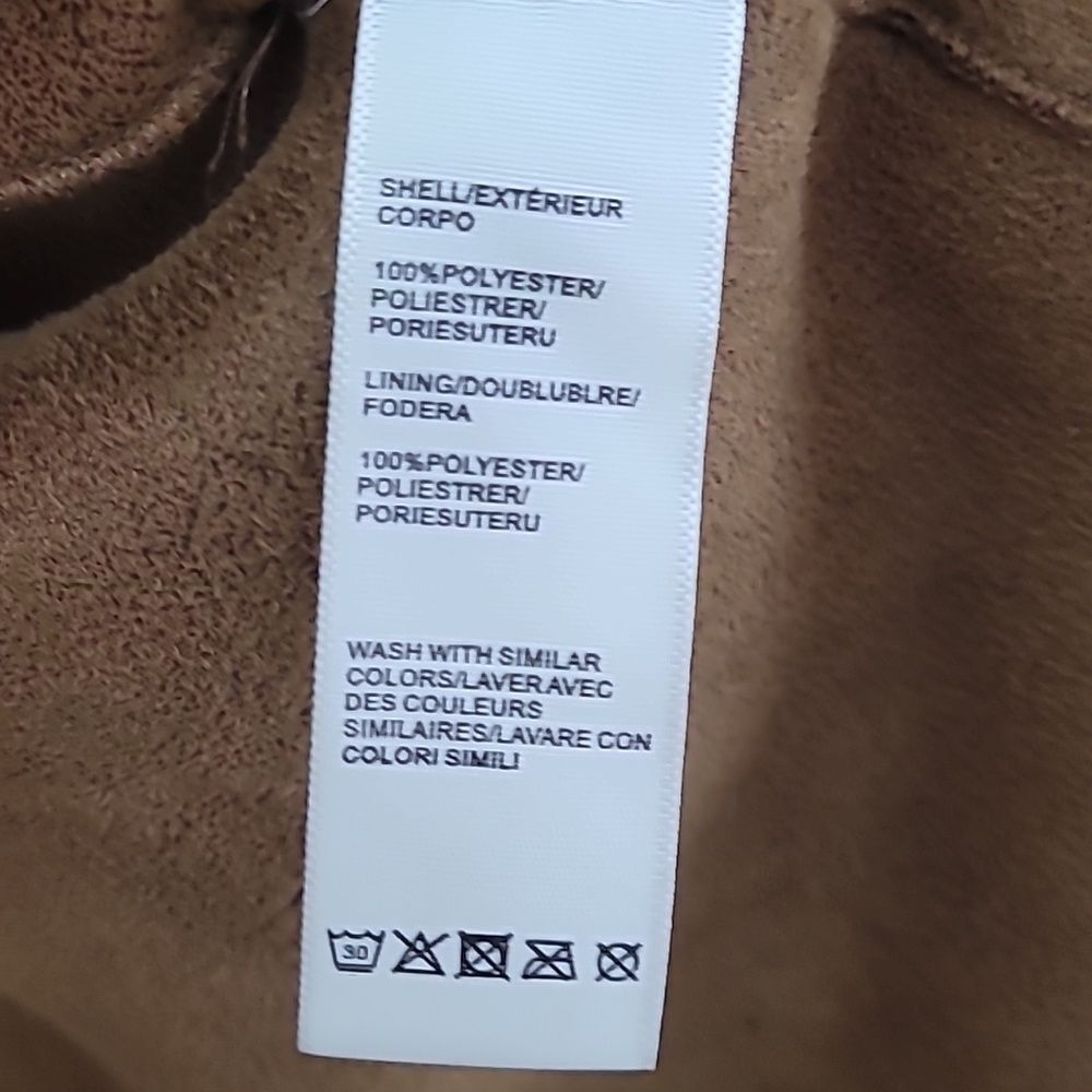 Rebecca Minkoff Brown Faux Shearling Button Down Long Overcoat w/Pockets Size XL - Picture 13 of 15